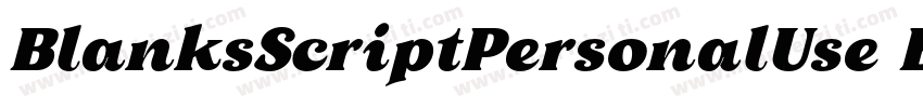 BlanksScriptPersonalUse BdIt字体转换